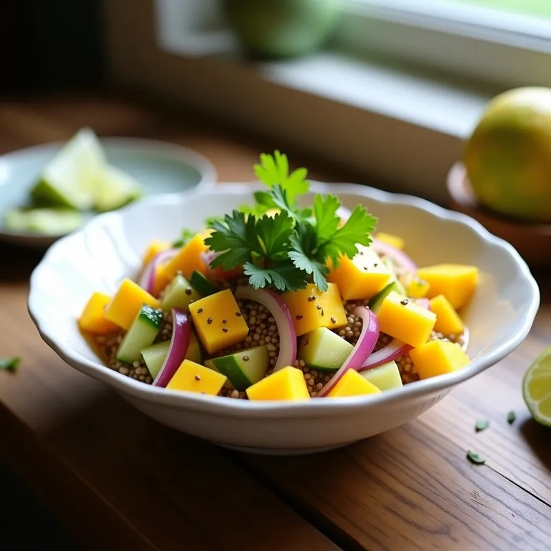 Ensalada de Tépache Fermentado con Mango y Jengibre: Receta Probiótica y Refrescante en 10 Minutos