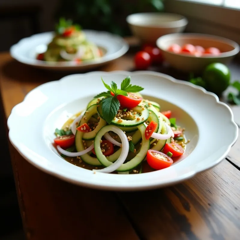Ensalada Tibetana Yak Cham: Receta Auténtica con Pepino y Chilies en 10 Minutos