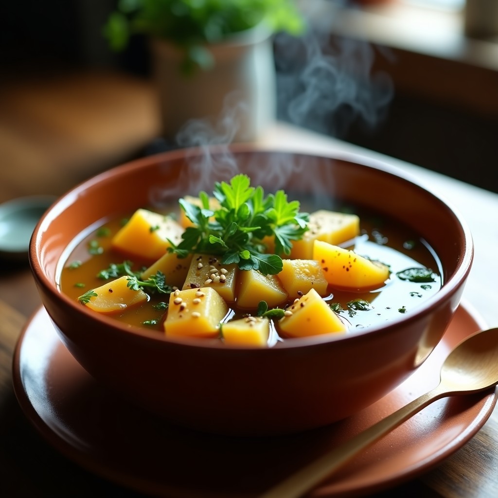 Estofado de Berros y Patata con Caldo de Huesos: Receta en Olla Lenta Alta en Colágeno