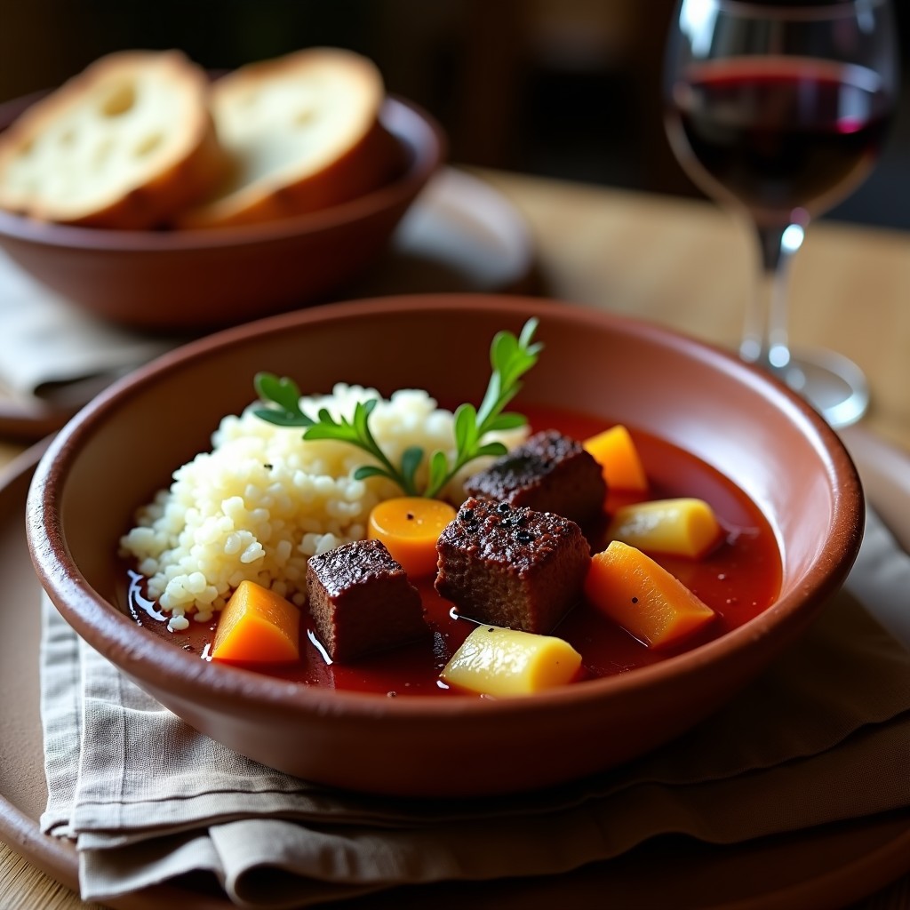 Estofado de Canguro con Vino Tinto y Raíces Andinas: Receta Australiana en Olla Express