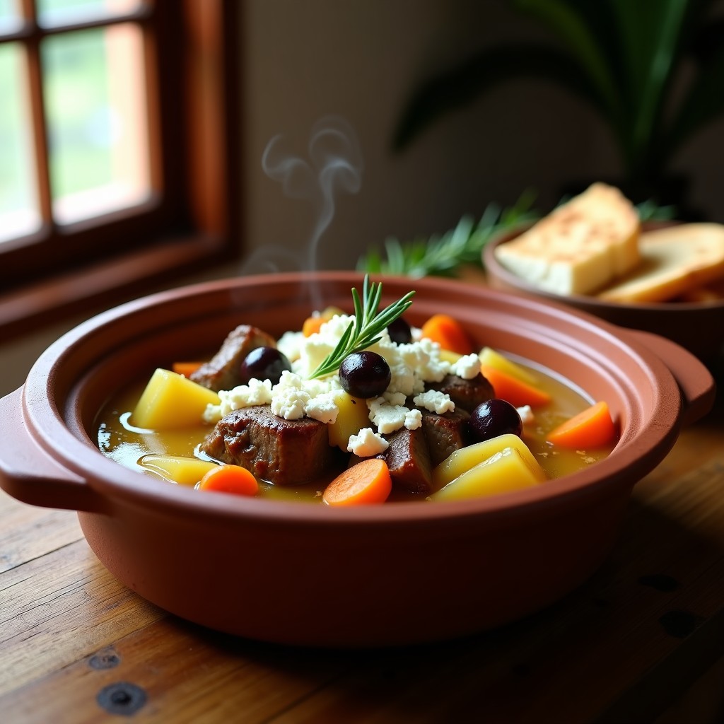 Estofado de Cordero con Alcachofas y Azafrán: Receta Griega Tradicional en Olla Lenta