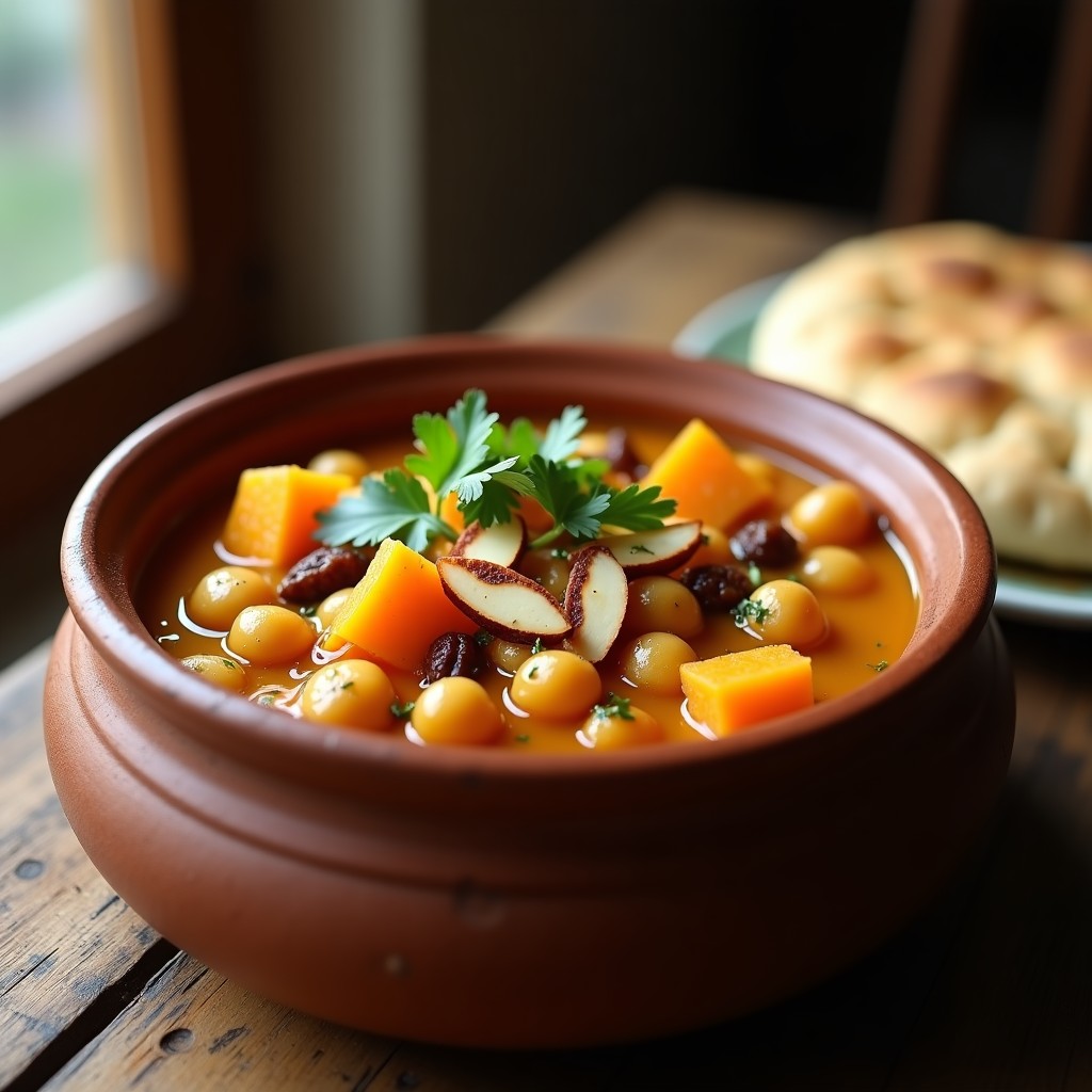 Estofado de Garbanzos y Calabaza con Especias Marroquíes: Receta en Olla Lenta y Reconfortante