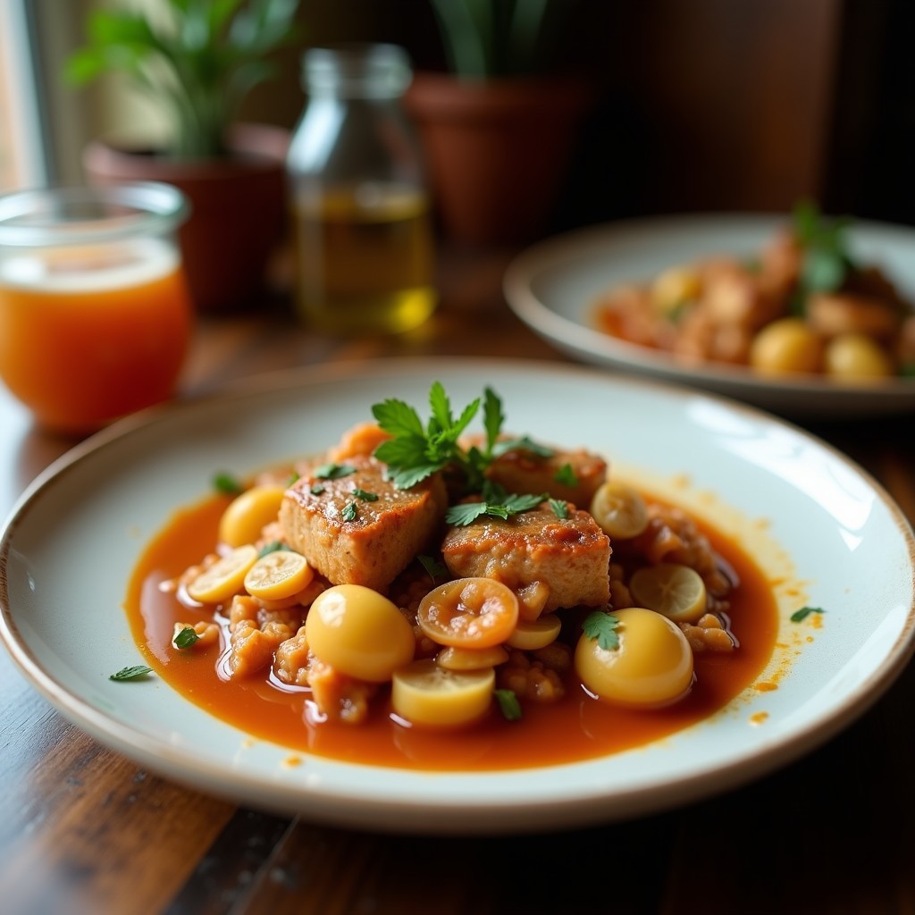 Estofado de Pollo con Dátiles y Canela: Receta Marroquí en Olla Express con Toque Dulce