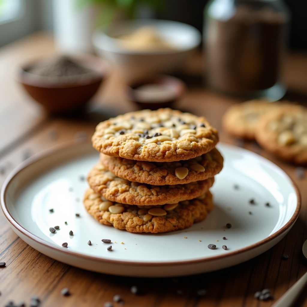 Galleta de Avena y Semillas de Chía: Desayuno Keto con Proteína en Polvo