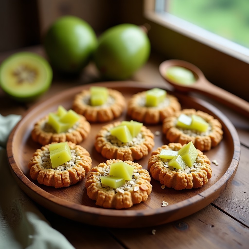 Galleta de Avena y Puré de Feijoa: Postre Sin Azúcar y con Fibra de Brazil