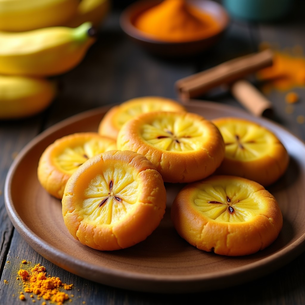 Galletas de Plátano Macho y Cúrcuma: Receta Keto Sin Azúcar en Airfryer