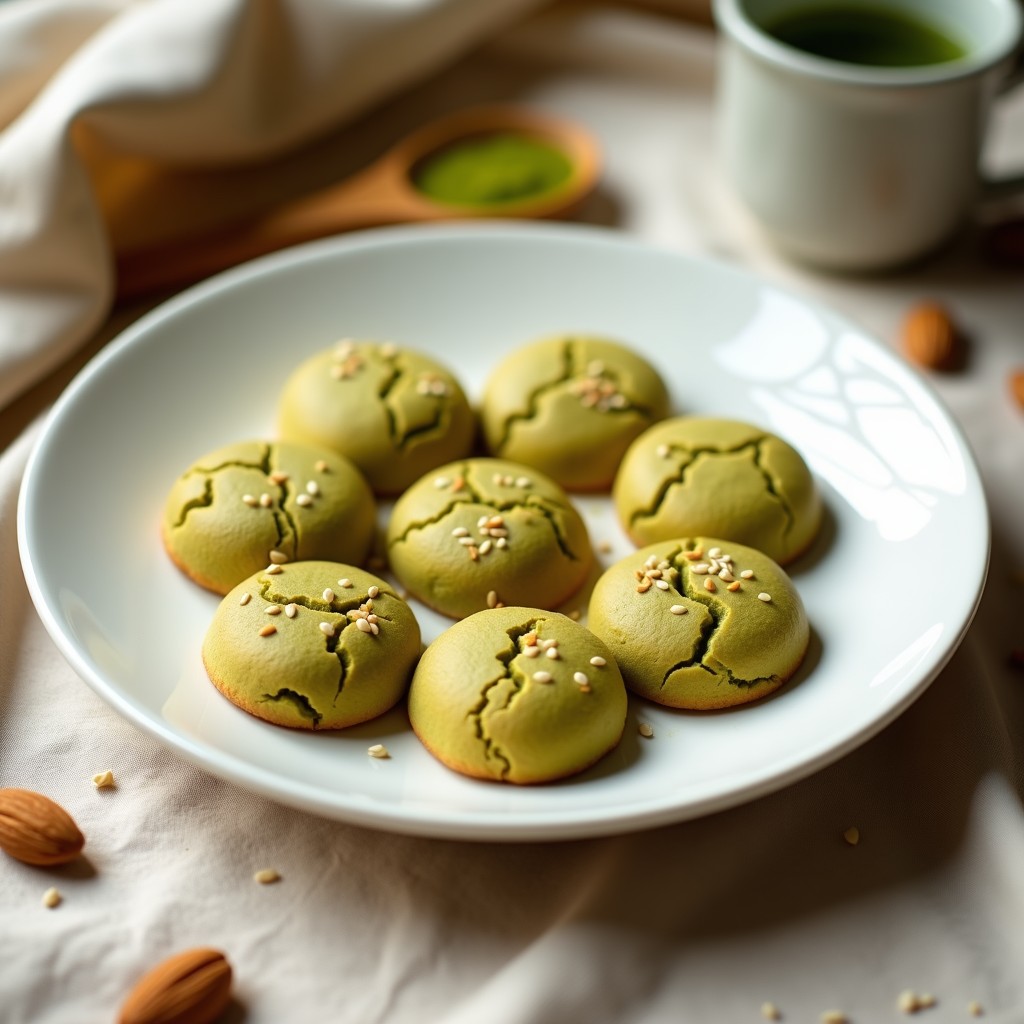 Galletitas de Almendra y Matcha: Snack Keto y Sin Gluten en 12 Minutos