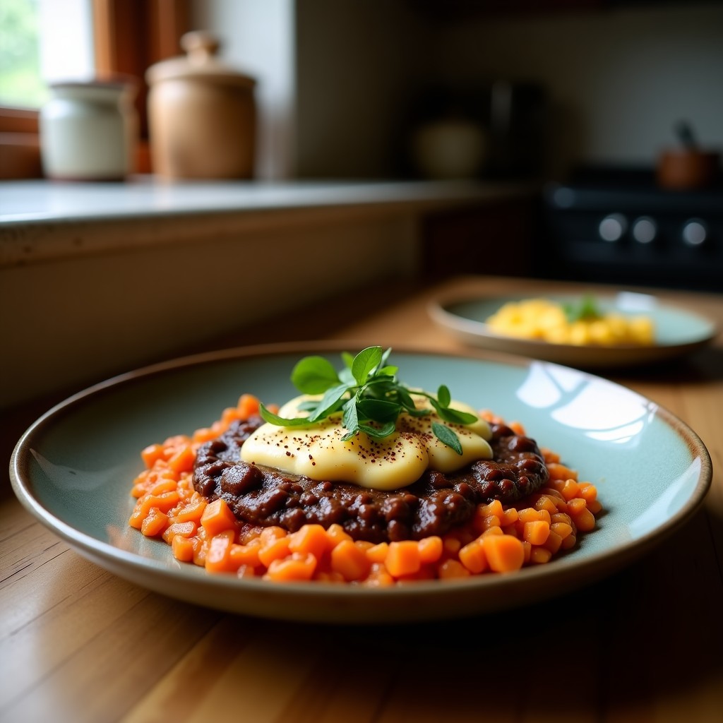 Plato tradicional oaxaqueño con garnachas istmeñas: tortillas fritas de maíz cubiertas con mole negro espeso, trozos de tasajo crujiente, cebolla morada, lechuga romana y queso fresco, acompañadas de salsa verde.