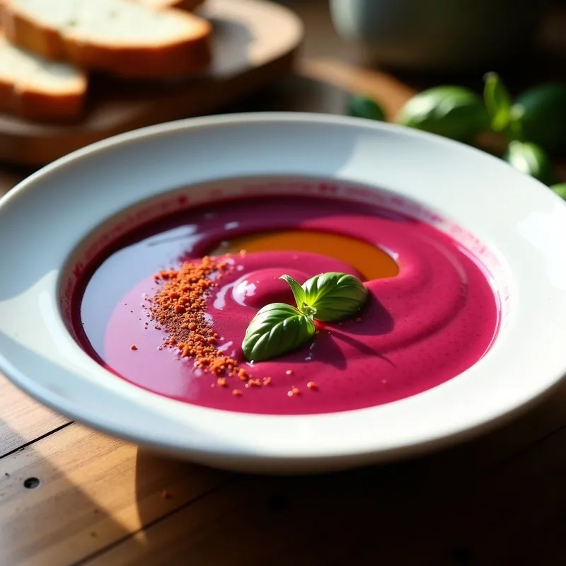 Gazpacho Andaluz de Remolacha Ahumada: Receta Fría Sin Gluten y Ultracremosa