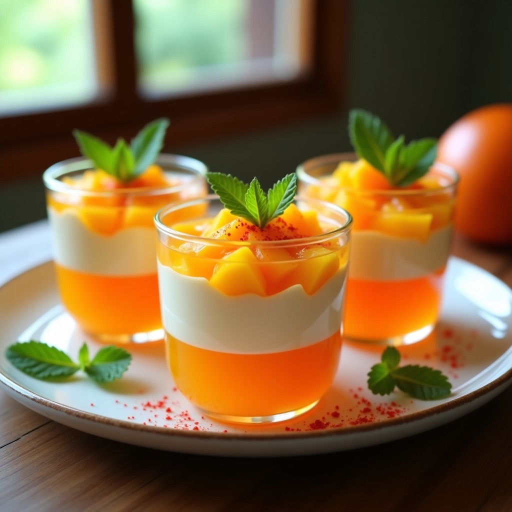 Gelatina de Mango y Chile en Capas: Postre Mexicano Picante y Refrescante