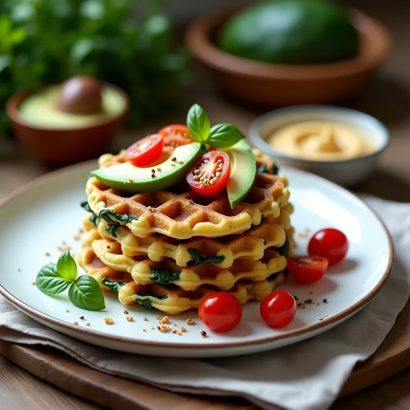 Gofres Salados de Quinoa y Espinacas: Receta Alta en Proteína y Sin Gluten