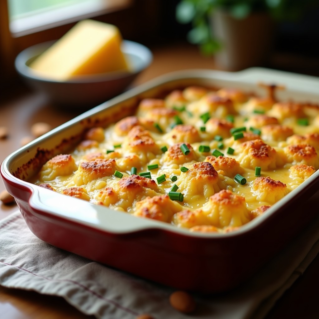Gratinado de Coliflor y Queso Gruyère con Miga de Almendra: Receta Keto en Thermomix Ultraconfort