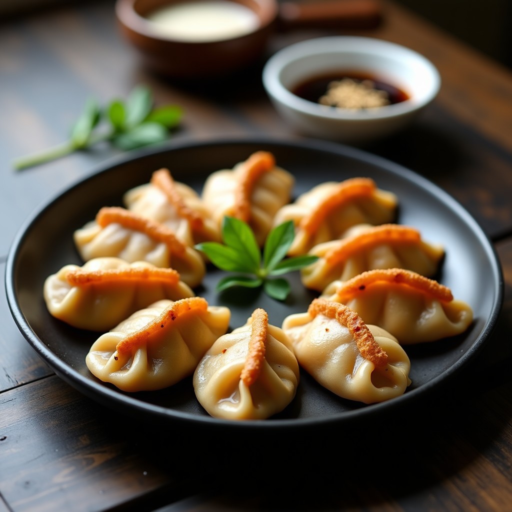 Gyoza de Champiñones Shitake y Jengibre: Receta Japonesa Vegana en Airfryer sin Freír en 20 Minutos