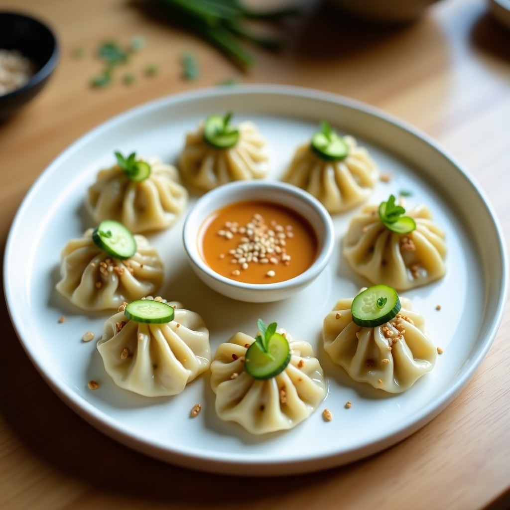 Gyoza de Coliflor y Edamame: Receta Japonesa Keto al Vapor con Salsa de Sésamo