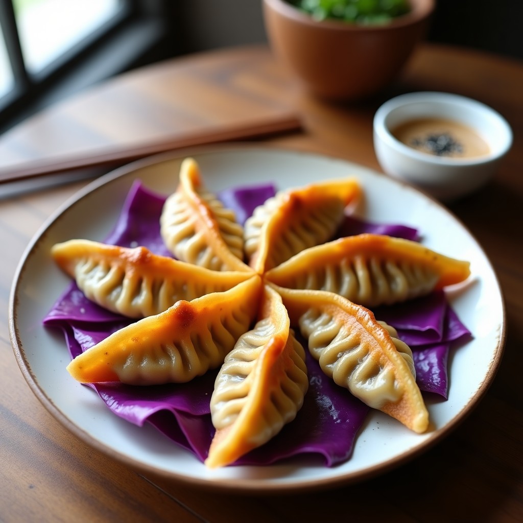Gyoza de Setas Shiitake y Col Morada: Receta en Airfryer con Salsa de Sesamo