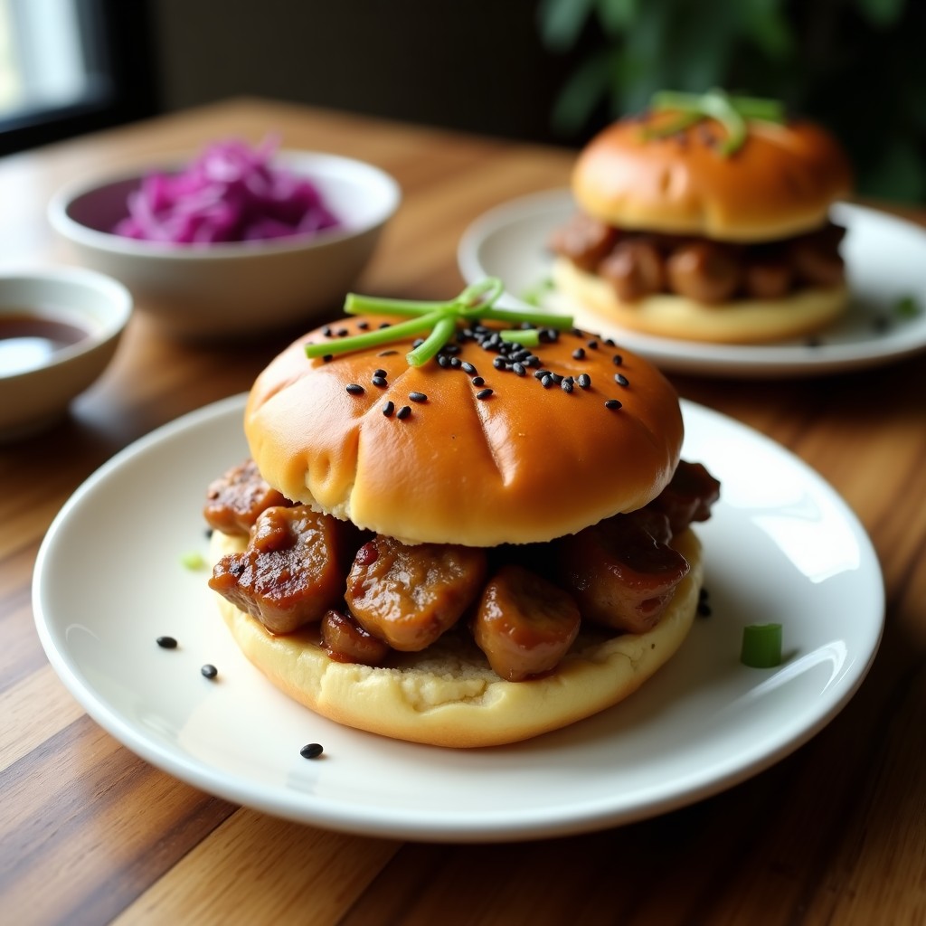 Hamburguesas de Shitake y Castaña de Agua con Pan de Sémola de Maíz: Receta China Vegana en Airfryer