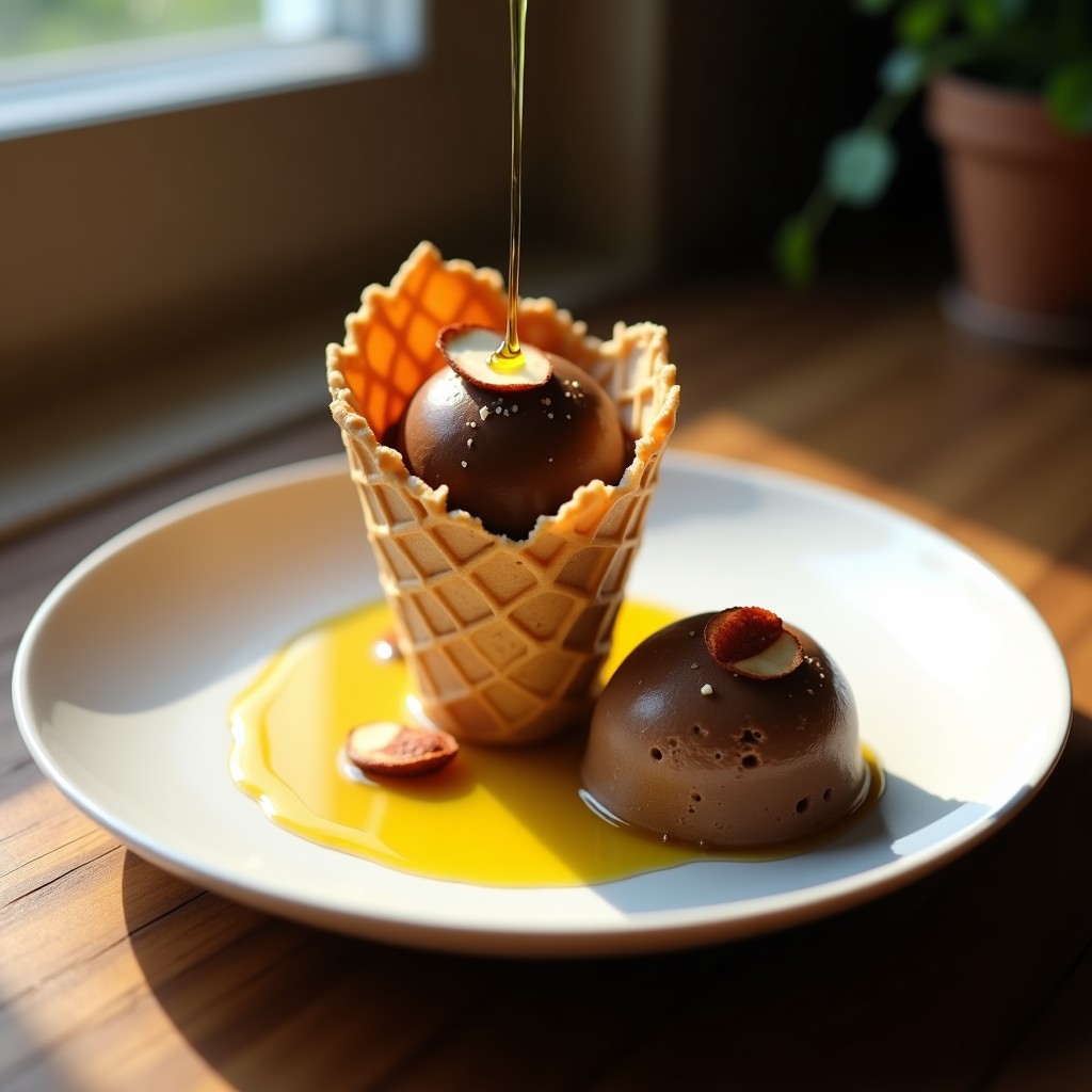 Helado de Café y Aceite de Oliva Virgen Extra: Postre Italiano Keto Sin Lácteos