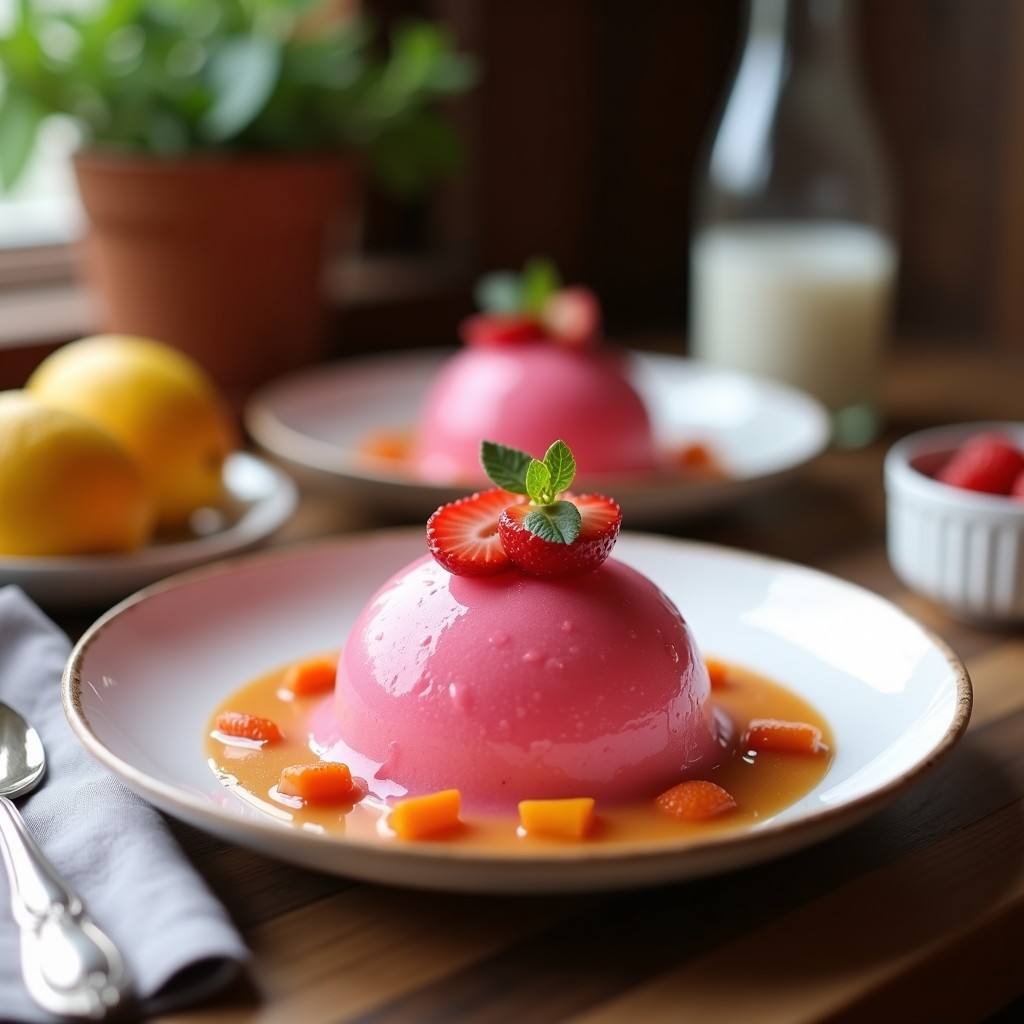 Helado de pitahaya rosa y leche de almendras vegano servido en un cuenco de cerámica blanca, con textura cremosa y color vibrante, decorado con semillas de chía y almendras fileteadas.