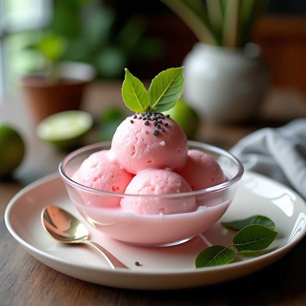 Helado de Pitahaya y Limón Kaffir: Postre Tailandés Sin Azúcar en 3 Ingredientes