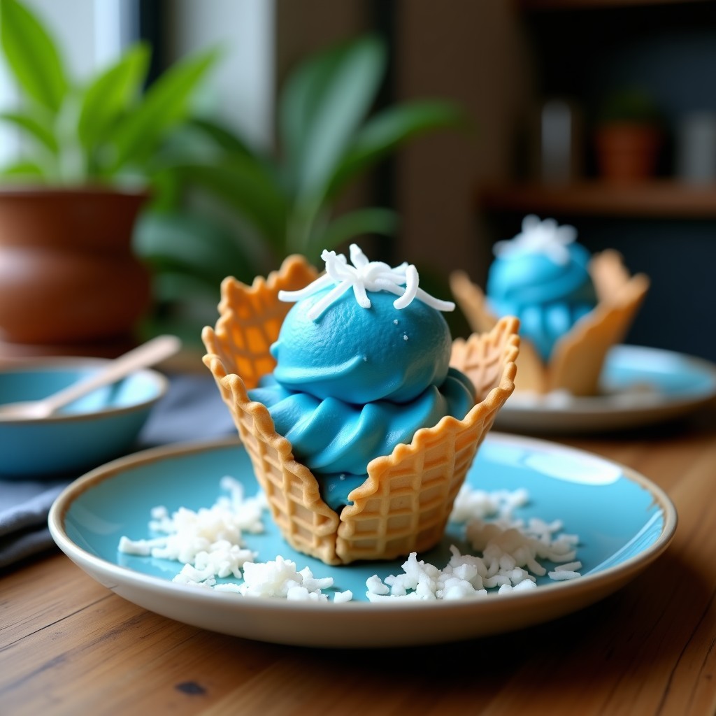 Helado de Té de Butterfly Pea y Leche de Anacardo: Postre Tailandés Sin Lactosa y Vegano