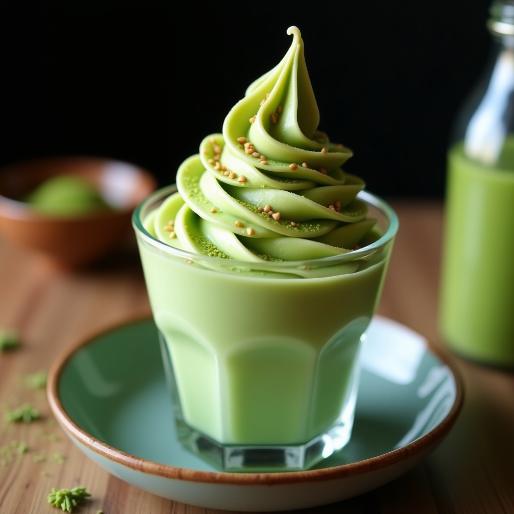 Helado de Té Verde y Wasabi: Postre Japonés Sin Azúcar y Alta en Antioxidantes en 10 Minutos