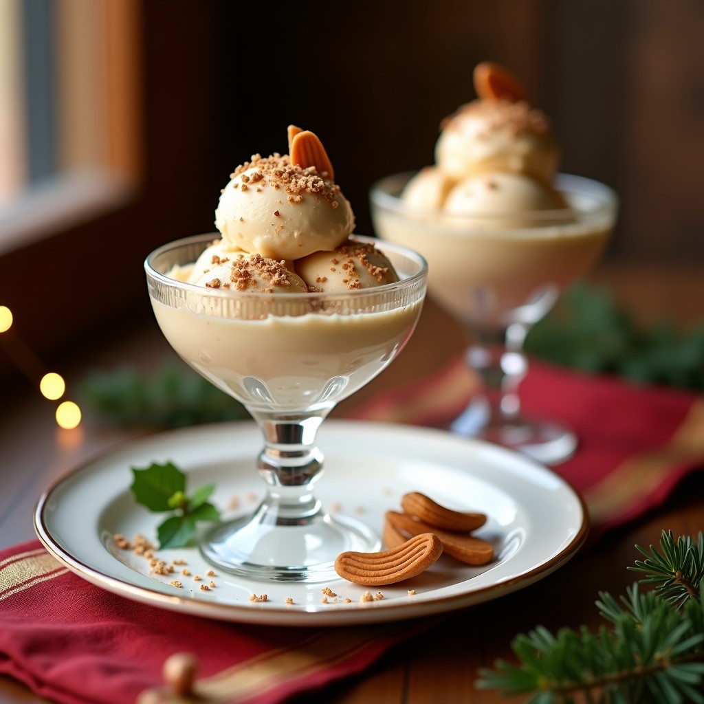 Helado de Turrón y Almendras sin Lácteos: Postre Navideño Vegano en 3 Ingredientes