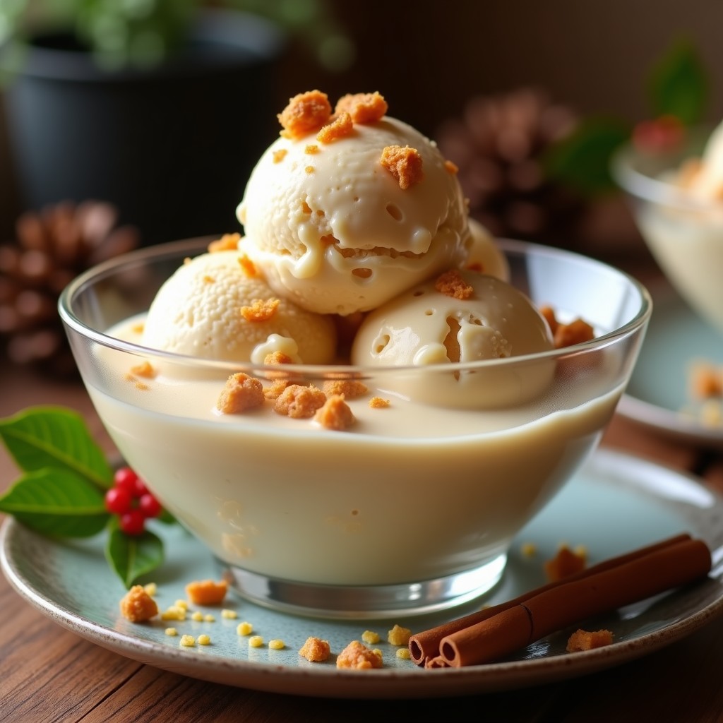 Helado de Turrón y Praliné de Avellana: Postre Navideño Keto Sin Azúcar