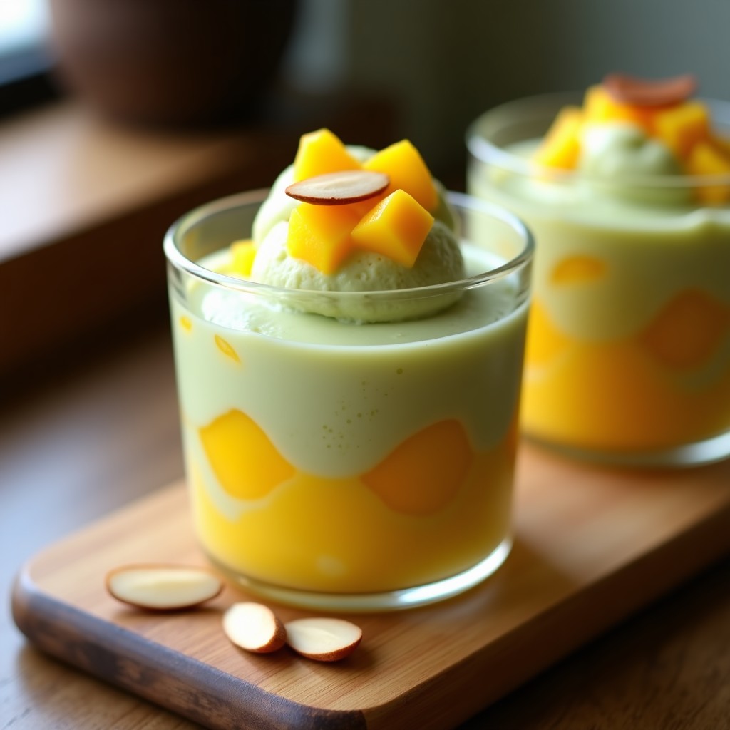 Helado de Wasabi y Mango: Postre Japonés Picante-Dulce Sin Azúcar en Airfryer