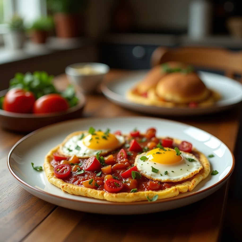 Frasco de vidrio transparente con huevos escabechados enteros sumergidos en un líquido dorado con juliana de cebolla morada, rodajas de zanahoria y chiles de árbol, decorado con perejil fresco. Receta peruana de huevos escabechados con cebolla morada y chile de árbol en olla express.