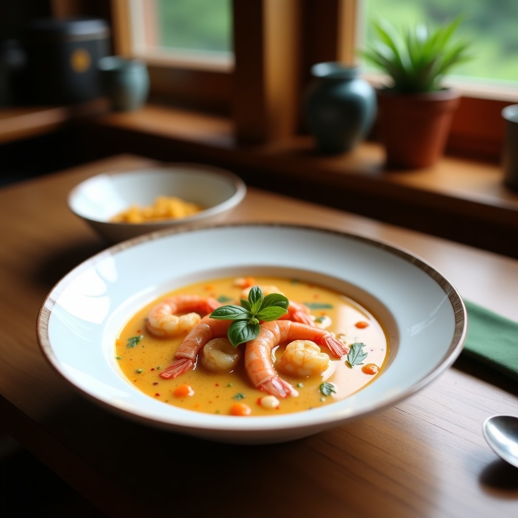 Laksa de Camarones y Leche de Coco: Receta Malasia en Olla Lenta y Picante