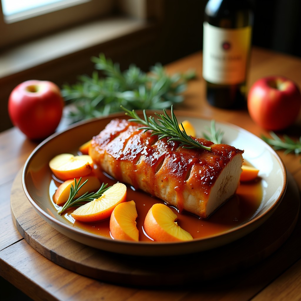 Lombardía de Cerdo al Horno con Manzanas y Romeros: Receta Italiana en Olla Lenta