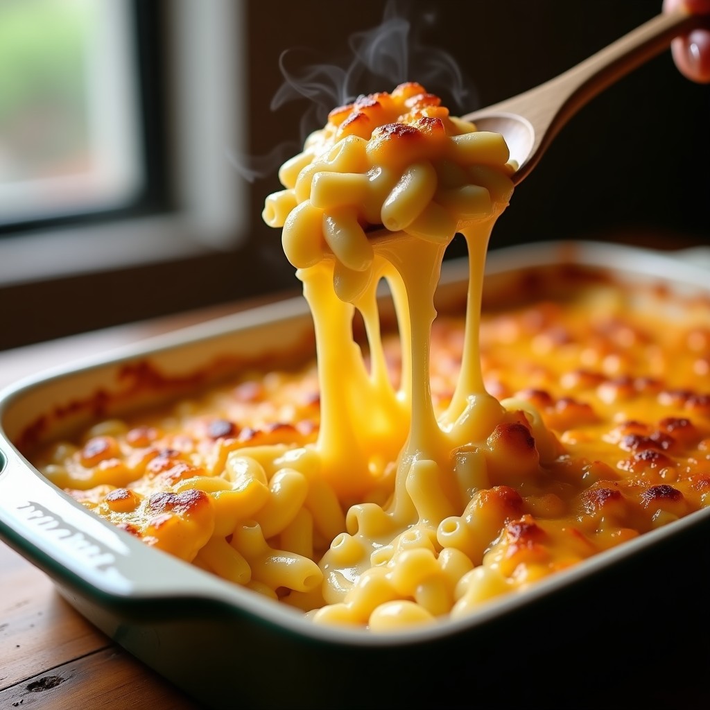 Macarrones con queso cremosos al horno, receta americana clásica con 4 quesos y un gratinado dorado perfecto