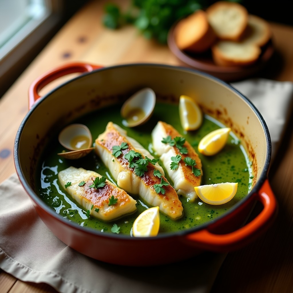 Merluza en Salsa Verde con Almejas: Receta Tradicional en Olla Exprés en 20 Minutos
