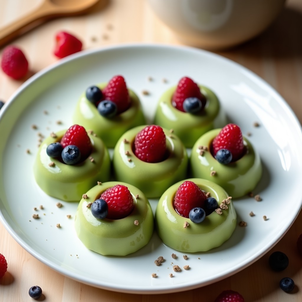 Mochi de Matcha y Frutos Rojos: Postre Japonés Sin Gluten y Sin Horno en 20 Minutos