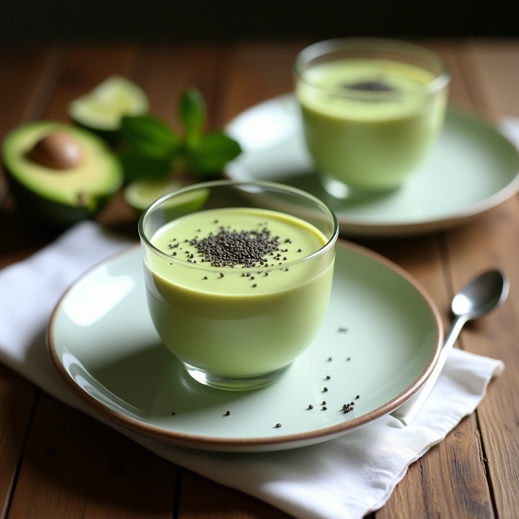 Mousse de Aguacate y Lima con Semillas de Amapola: Postre Vegano Sin Azúcar
