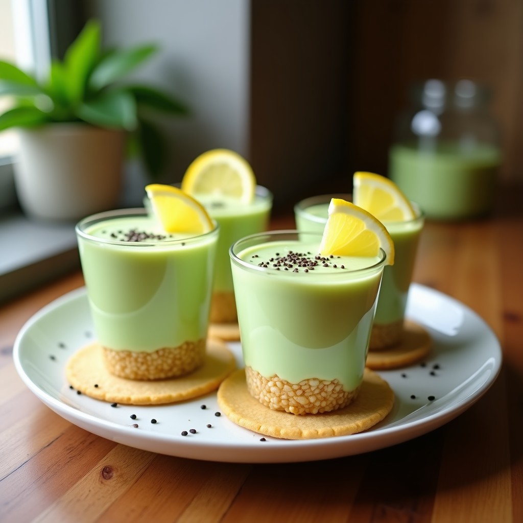 Mousse de Aguacate y Limón con Base de Galleta de Arroz: Postre Vegano y Sin Azúcar
