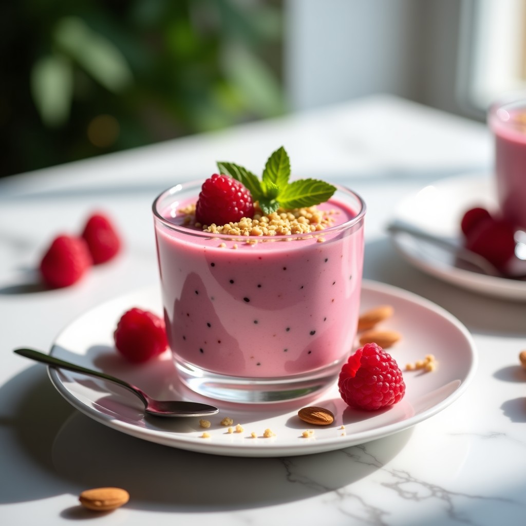 Mousse de Frambuesa y Chía: Postre Vegano Sin Cocción y Alto en Omega-3