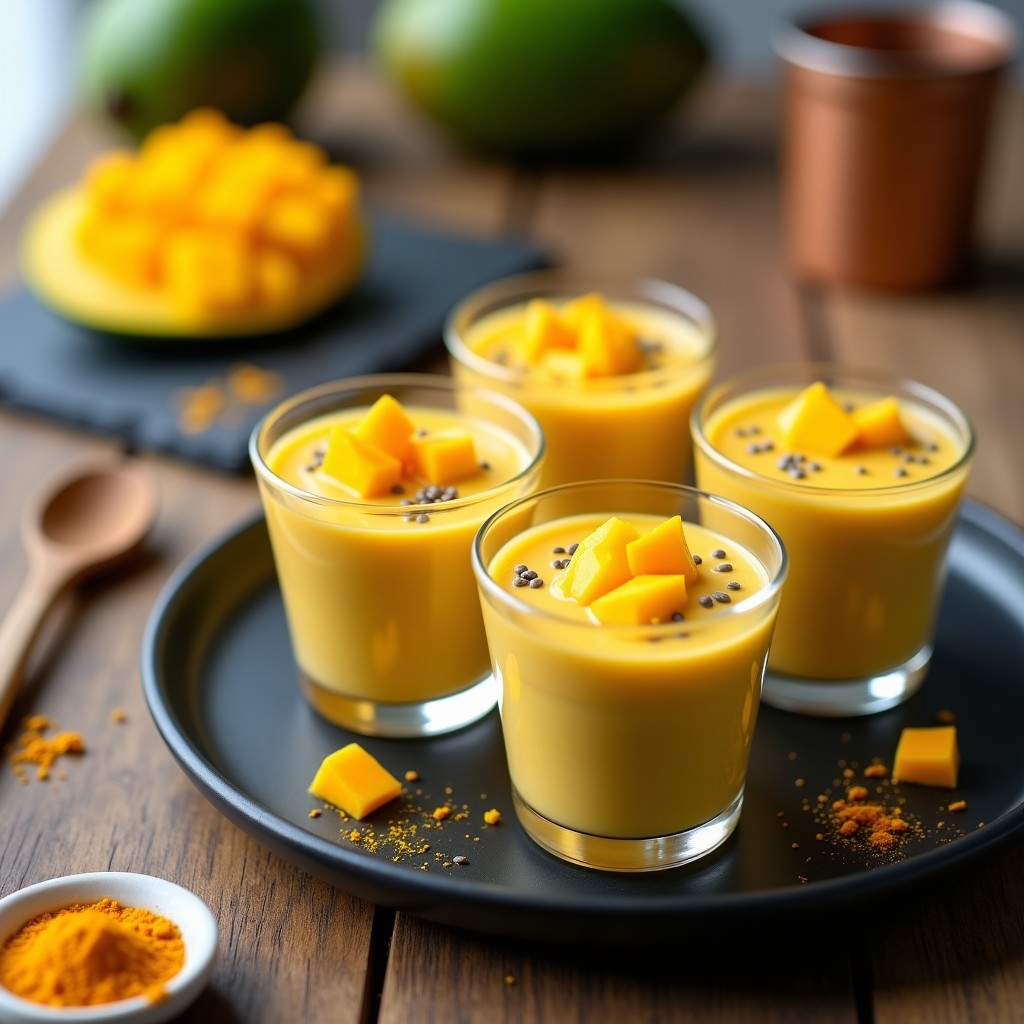 Mousse de Mango y Cúrcuma: Postre Vegano Sin Azúcar con Toque Antiinflamatorio