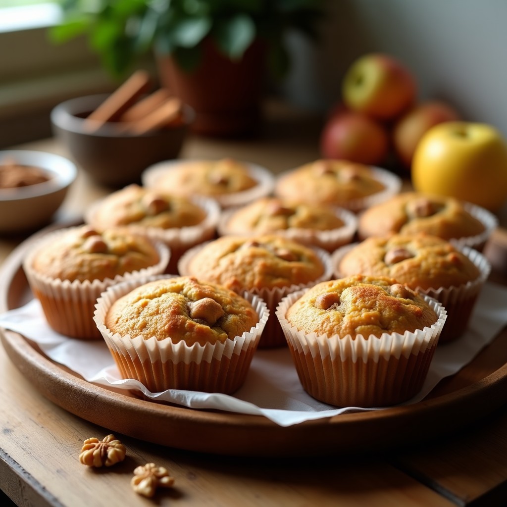 Muffins de Avena y Manzana con Canela: Desayuno Sin Harina y Sin Azúcar