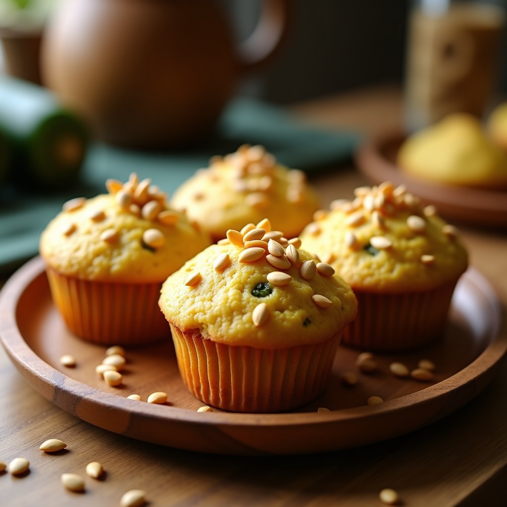 Muffins de Calabacín y Semillas de Girasol: Receta Keto Sin Harina y Esponjosa