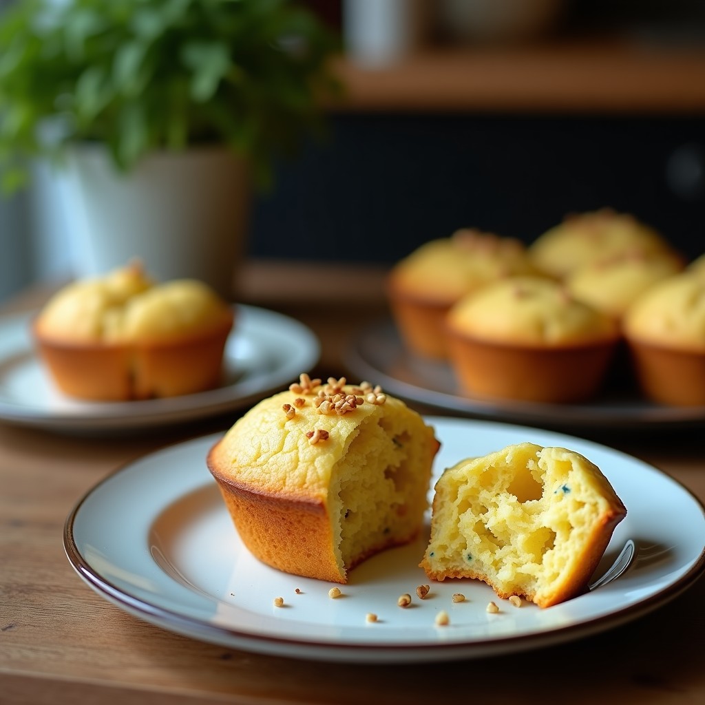 Muffins de Calabacín y Queso Azul con Nueces: Receta Sin Harina para Desayuno o Merienda