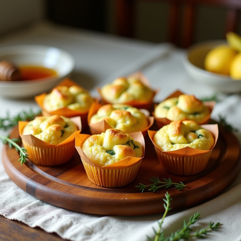 Muffins de Calabacín y Queso de Cabra con Miel: Desayuno Salado Sin Harina en 20 Minutos