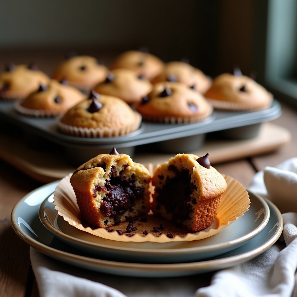 Muffins de Chocolate y Pegamoides: Postre Sin Gluten y Sin Lactosa en 25 Minutos