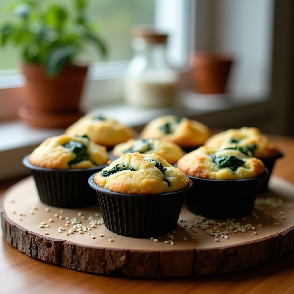 Muffins Salados de Espinaca y Queso de Cabra: Receta Keto en 15 Minutos en Horno