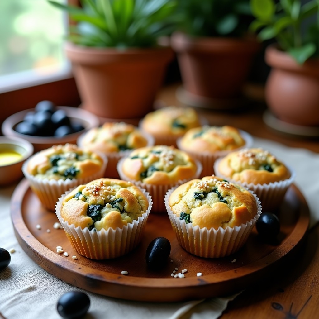 Muffins de Espinacas y Feta: Desayuno Griego Alta en Proteína y Sin Harina
