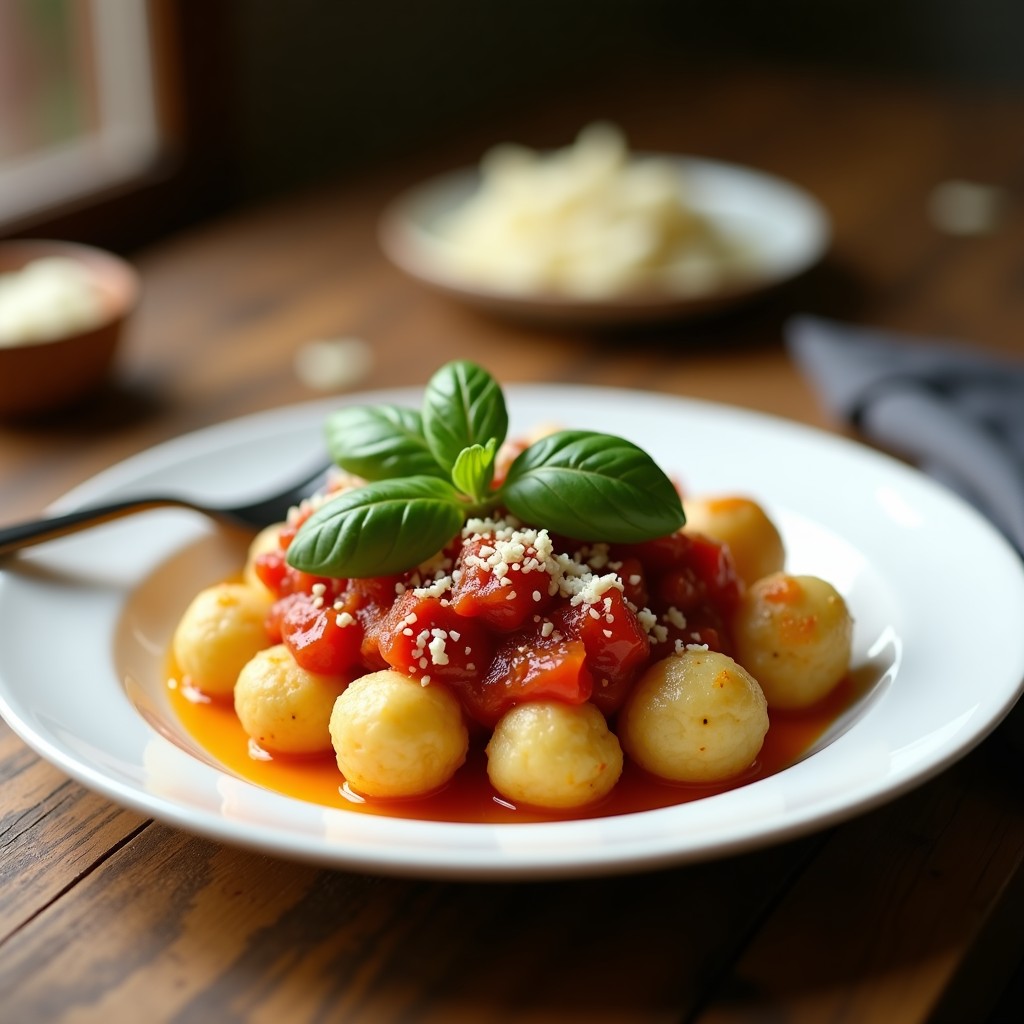 Ñoquis de Coliflor con Salsa de Tomate y Albahaca: Receta en Airfryer Sin Gluten