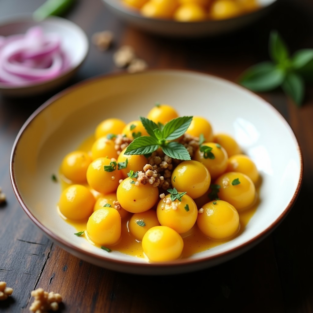 Ñoquis de Mandioca (Yuca) con Salsa de Aji Amarillo: Receta Peruana Sin Gluten
