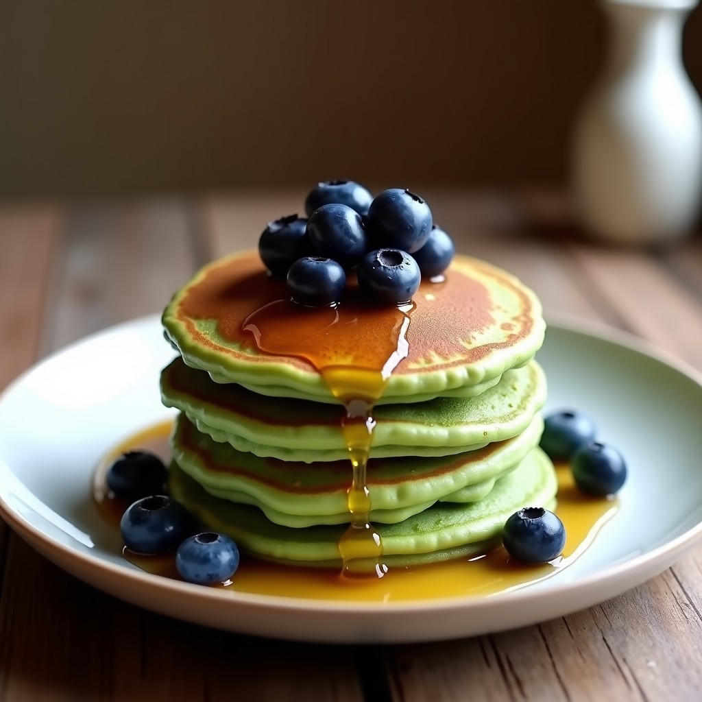 Pancakes de Avena y Espirulina: Receta en Airfryer Alta en Hierro y Sin Harina
