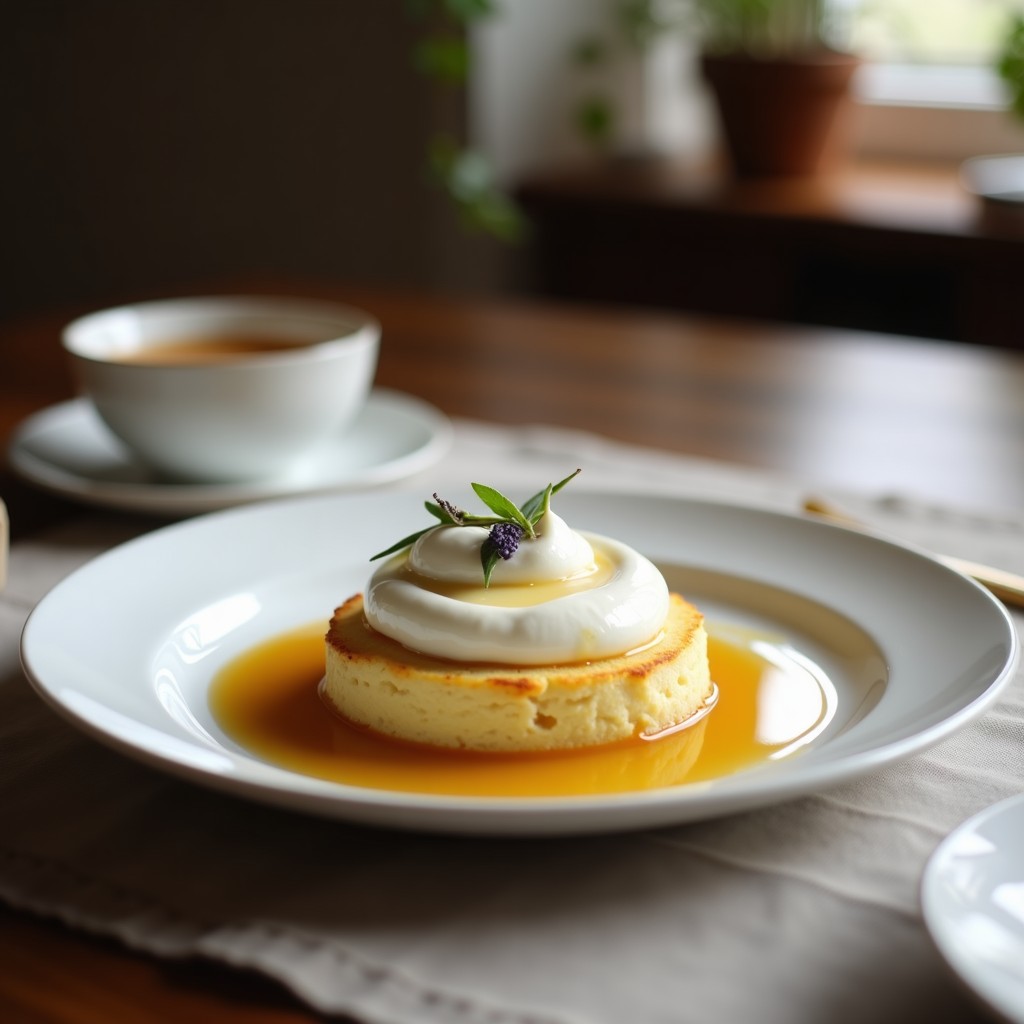 Panna Cotta de Leche de Cabra y Miel de Lavanda: Postre Francés Sin Horno