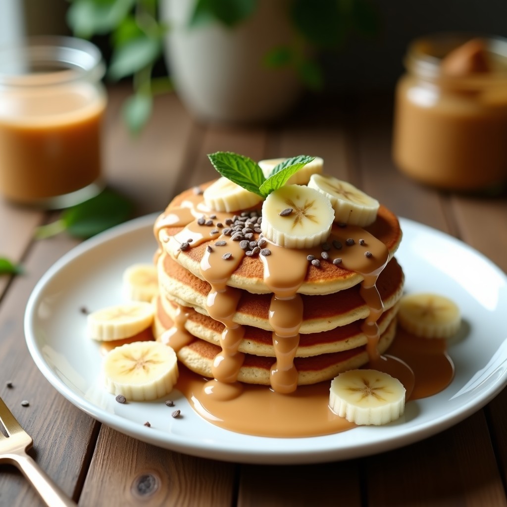 Panqueques de Avena y Proteína: Receta Fitness Sin Harina con Salsa de Cacahuete